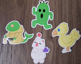 Final Fantasy maskotklistermärken, Tonberry-klistermärken, Moogle-klistermärken, Chocobo-klistermärken, Kaktusklistermärken