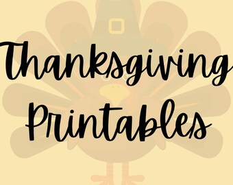 Thanksgiving Printable Gallery Wall Art Bundle Set of 6 - Etsy