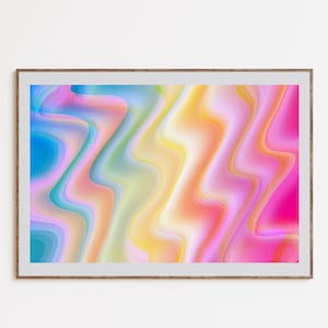 Arte psicodélico pastel, impresión retro trippy, cartel de los años 70, arte rosa retro, arte dormitorio y2k, arte abstracto pastel, arte imprimible, descarga digital