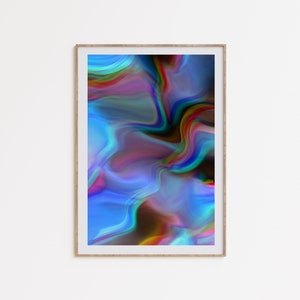 Arte Trippy Rainbow, imprimible cromático, cartel psicodélico arco iris, decoración de pared stoner, arte arco iris de los años 70, descarga digital instantánea