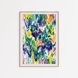 Arte de pared de los años 70, cartel trippy, cartel psicodélico, decoración de pared de los años 70, impresión cromática, arte abstracto colorido, psicodélico, descarga digital