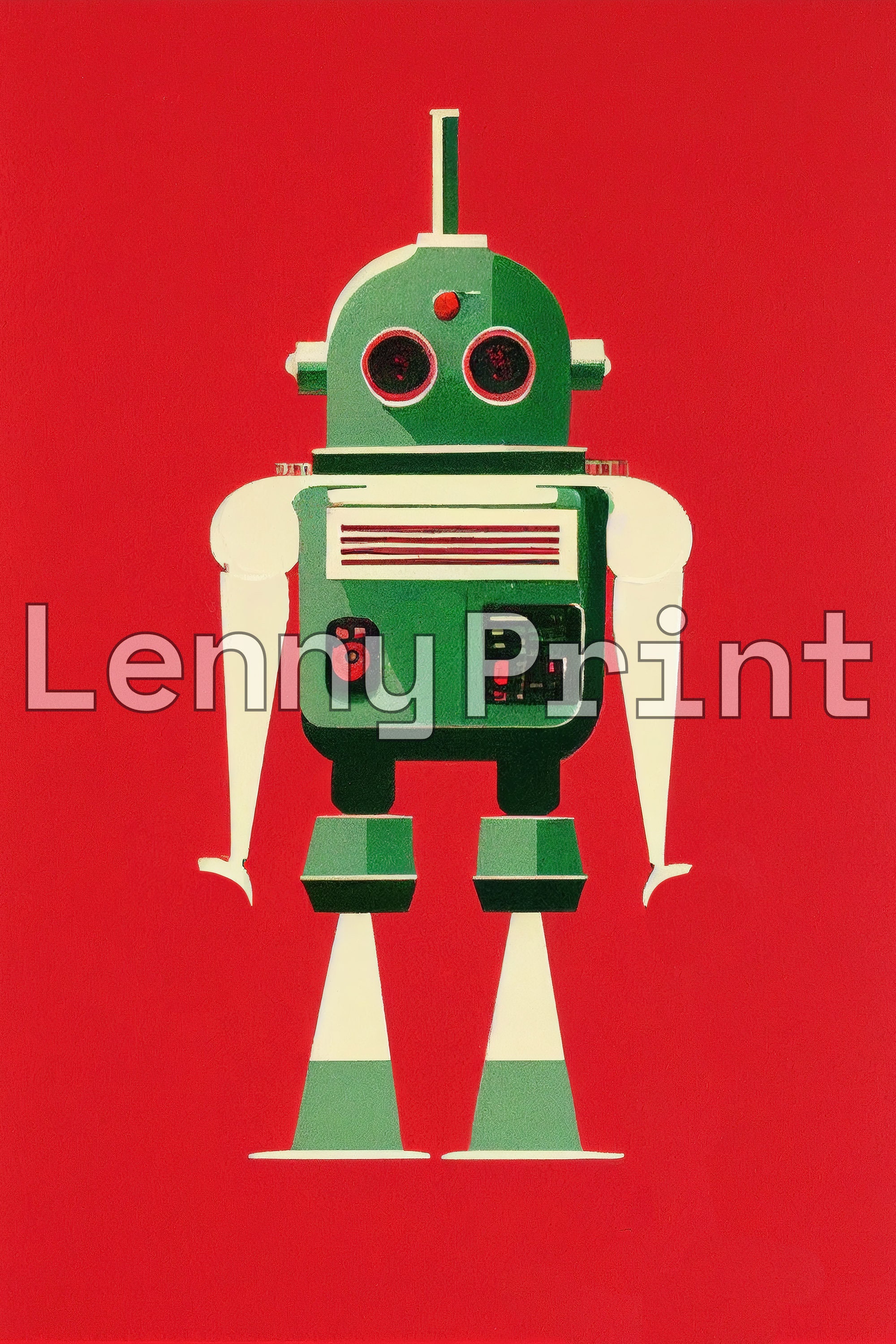 robot-christmas-art-printable-mid-century-art-christmas-poster-retro-holiday-decor-sci-fi-christmas-weird-holiday-art-green-red-robot-etsy