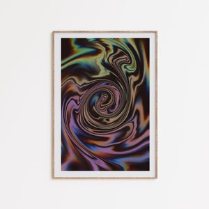 Cartel psicodélico imprimible, arte trippy colorido, decoración retro psicodélica, cartel hippie de los años 70, estilo y2k, decoración de arte de los años 90, descarga digital