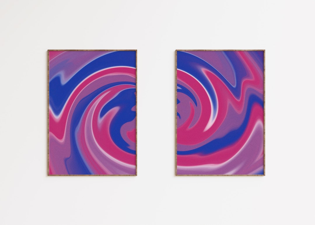 Bisexual Art Gallery Wall Set, Bisexual Poster, Subtle Bisexual Pride ...