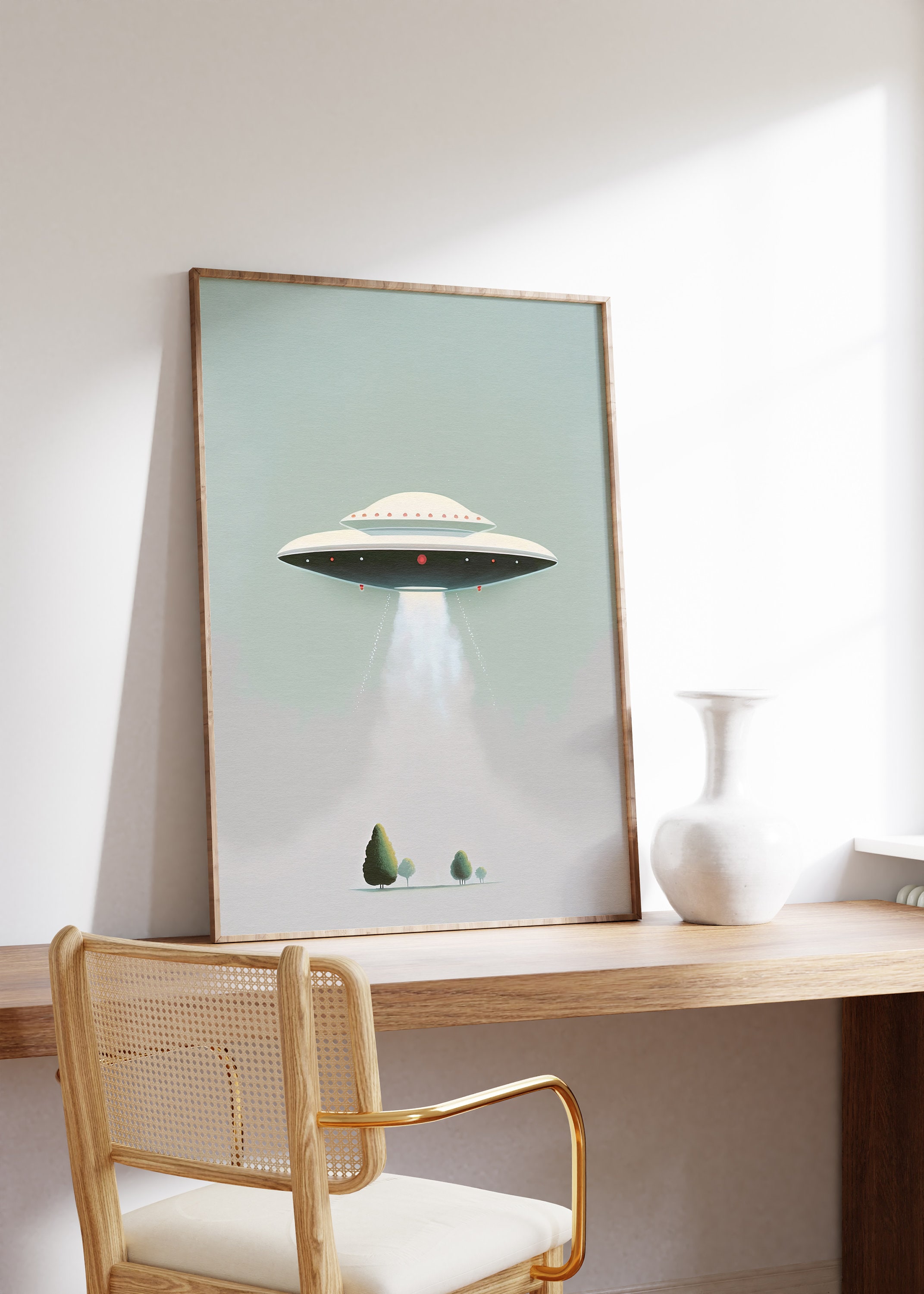 UFO Art, Retro Sci-fi Digital Download, Conspiracy Poster, Vintage UFO ...