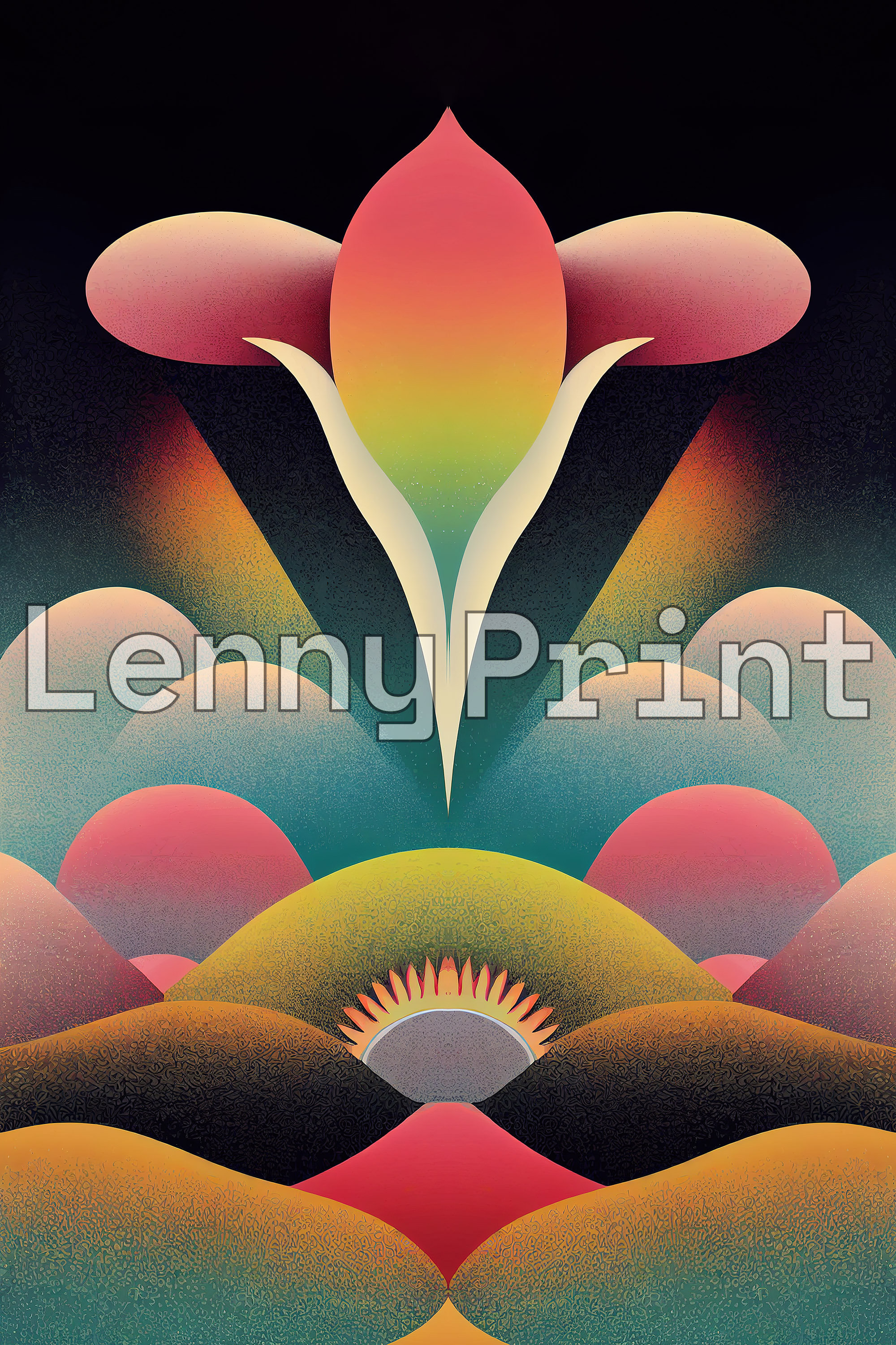 Retro Floral Psychedelic Art 70s Poster Print Vintage - Etsy