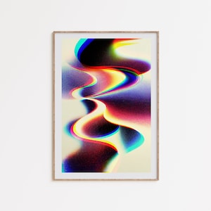 Psychedelic Chromatic Aberration Art, trippy colorful art, rainbow psychedelic poster, stoner wall decor,  instant digital download