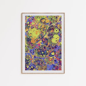 Colorido arte trippy, cartel psicodélico, decoración boho, arte inspirado en lisa frank, cartel de arte de los años 70, impresión de neón, papel jaspeado, arte imprimible