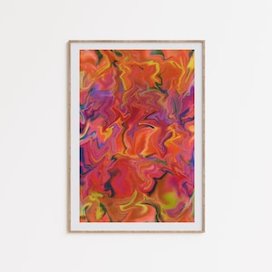Arte de pared psicodélico, póster de los años 70, descarga digital trippy, impresión psicodélica, decoración de pared de los años 70, arte abstracto colorido, descarga digital