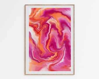 Abstract Lesbian Art Print Framed, lesbian pride art, LGBTQ Pride, subtle lesbian poster, lesbian print, wlw art, sunset color art frame