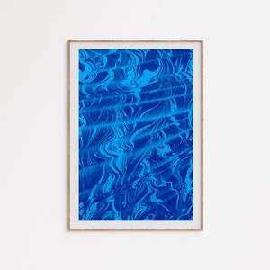 Cartel Trippy, arte psicodélico azul, arte ondulado retro, arte de pared de los años 70, descarga digital de los años 70, obras de arte lenticulares, arte de ilusión óptica