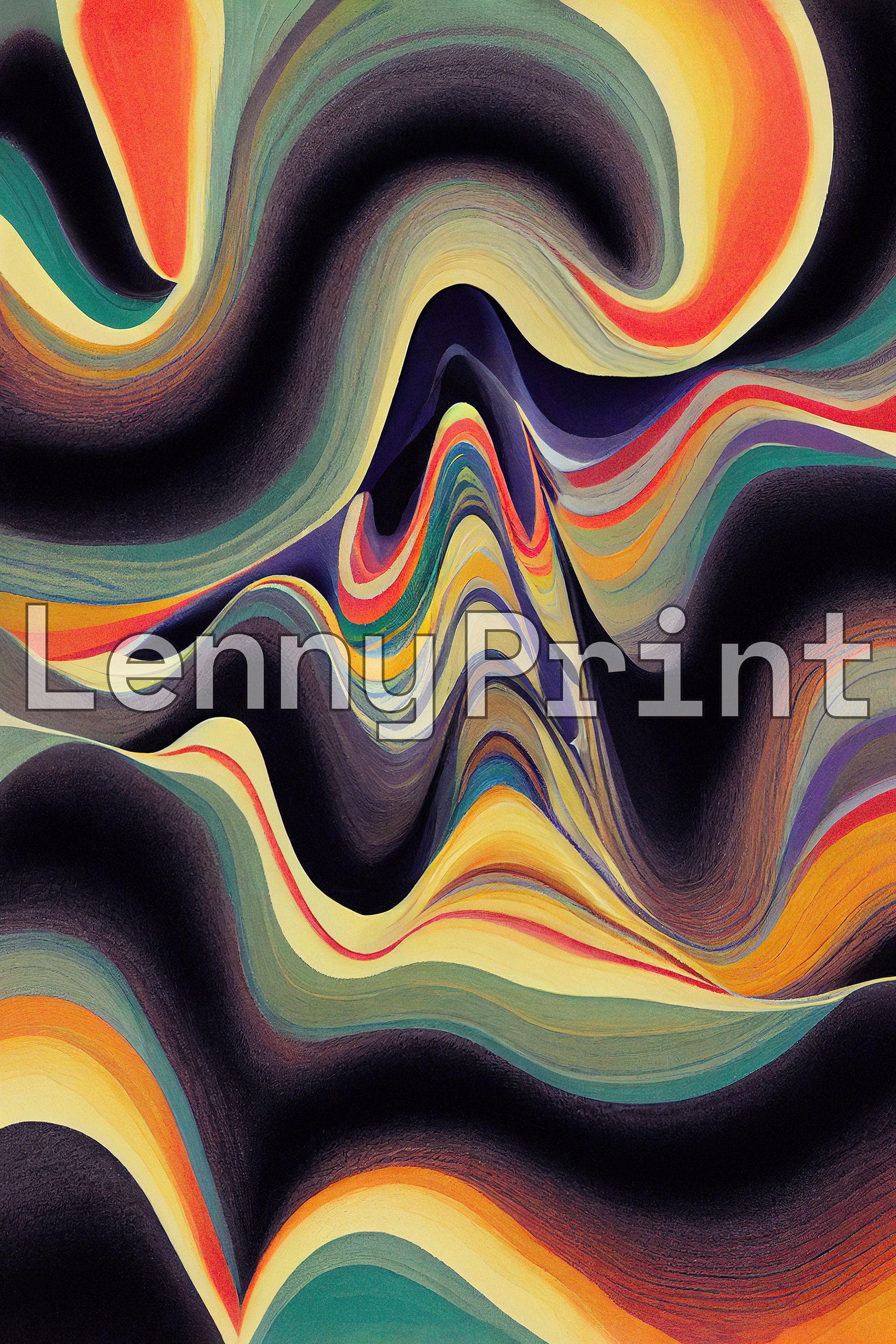 Trippy Room Decor, Psychedelic Art Set, 70s Gallery Wall, Dorm