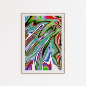 Arte holográfico Trippy, descarga de arte de los años 70, cartel psicodélico, arte de pared trippy, impresión cromática, cartel de arte stoner, descarga digital