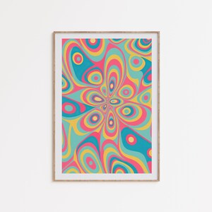 Arte psicodélico de los años 90, estética de los años 2000, arte de pared Y2K, cartel hippie rosa, arte trippy femenino, decoración de pared de los años 70, descarga digital, arte imprimible