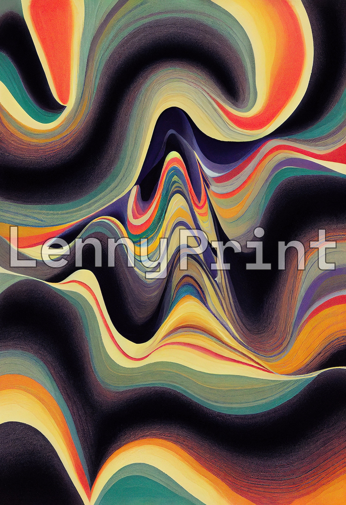 Trippy Psychedelic Art, Abstract Rainbow Art, Psychedelic Wall Decor ...
