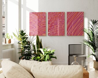 Lesbian Art Bundle, wlw poster set, lgbtq wall gallery, lesbian art triptych, subtle lesbian art, lesbian pride flag print, digital download