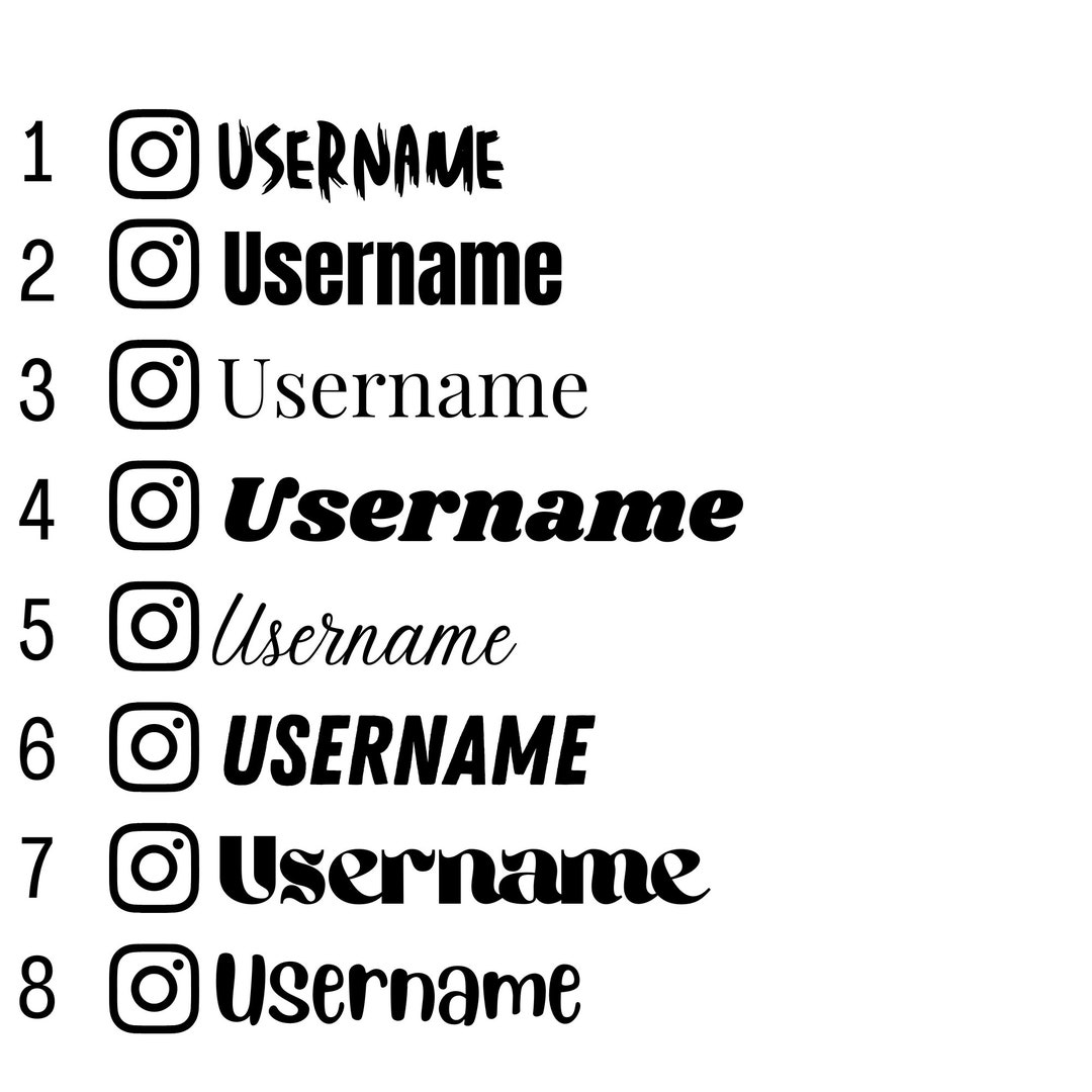 Custom Instagram Handle Car Decal Etsy