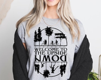 Bienvenido a la camisa al revés, camisa Demogorgon, camisa de cosa extraña, camisa Hawkins, camisa al revés, camisa Vecna, camiseta de cosas extrañas