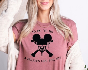 Yo Ho Yo Ho Una vita da pirati per me, camicia pirata Disney, camicia pirata Disney, camicia da crociera Disney, pirati dei Caraibi, regalo per i fan dei pirati