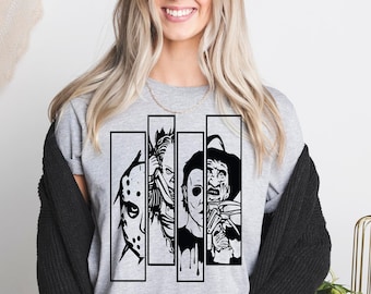Horror Movie Characters, Horror Movie Characters Picture, Horror Characters Shirt, Horror Fan Gift, Horror Fan Shirt, Horror Lover Shirt