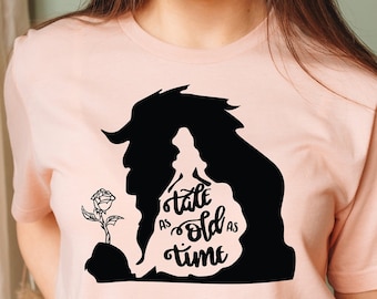 Racconto antico come il tempo, la bella e la bestia camicia, la bellezza Disney e la bestia camicia, camicie famiglia Disney, camicie Disneyland, Disneyworld Tee