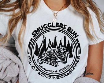 Contrabandistas corren Galaxy's Edge Star Wars, camisa Galaxy's Edge, camisa de Star Wars, camisa de Disney Star Wars, camisa de Star Wars Disney, regalo de Star Wars