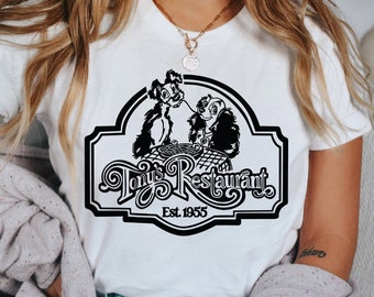 Lady And The Tramp Shirt, Tony's Restaurant Shirt, Disney Family Shirts, Disney Shirts, Disney T-shirt, Disney Tshirt, Disney T Shirt