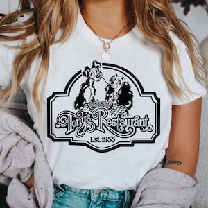 Lady And The Tramp Shirt, Tony&#39;s Restaurant Shirt, Disney Family Shirts, Disney Shirts, Disney T-shirt, Disney Tshirt, Disney T Shirt