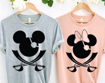 Disney Mickey Minnie Pirate, Disney Pirate Matching Shirts, Disney Pirate Shirt, Pirate Disney Shirt, Disney Cruise Shirts, Pirate Mickey