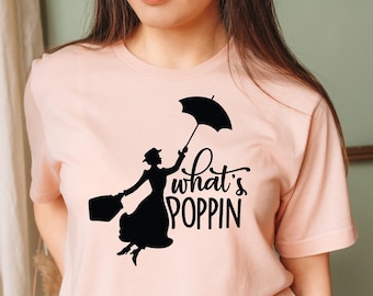 Camicia What's Poppins, Camicia Mary Poppins, Camicia Whats Poppins, Camicia Disney Mary Poppins, Camicia Disney Mary Poppins, Camicia Disney per le donne