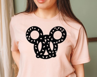 Topolino Pretzel, Camicia Disney di Topolino, Camicia Famiglia Disney, Camicia Cibo Disney, Camicie Viaggio Disney, T-shirt Disney, Maglietta Disney, Tshi Disney