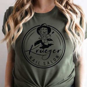 Krueger Nail Salon, Halloween Shirt, Horror Movie Gift, Horror Movie Shirt, Horror Fan Gift, Horror Movie Fan, Halloween Horror Shirt