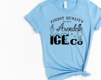 Camiseta de Arendelle Ice Company, camiseta de Arendelle Frozen, camiseta de Anna Frozen, camiseta de Elsa Frozen, camiseta de Disney Frozen, camiseta de Frozen Disney, Frozen