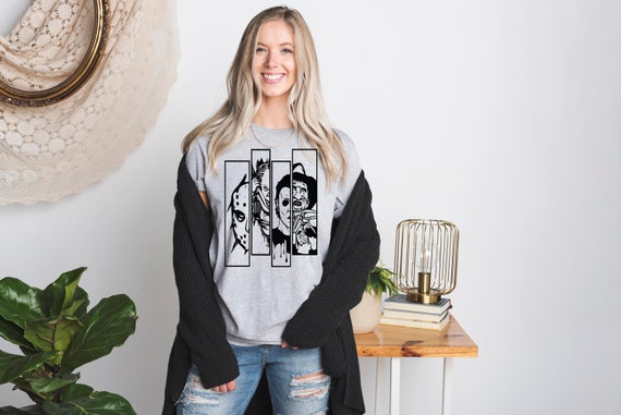 Horror Movie Characters, Horror Movie Characters Picture, Horror Characters Shirt, Horror Fan Gift, Horror Fan Shirt, Horror Lover Shirt