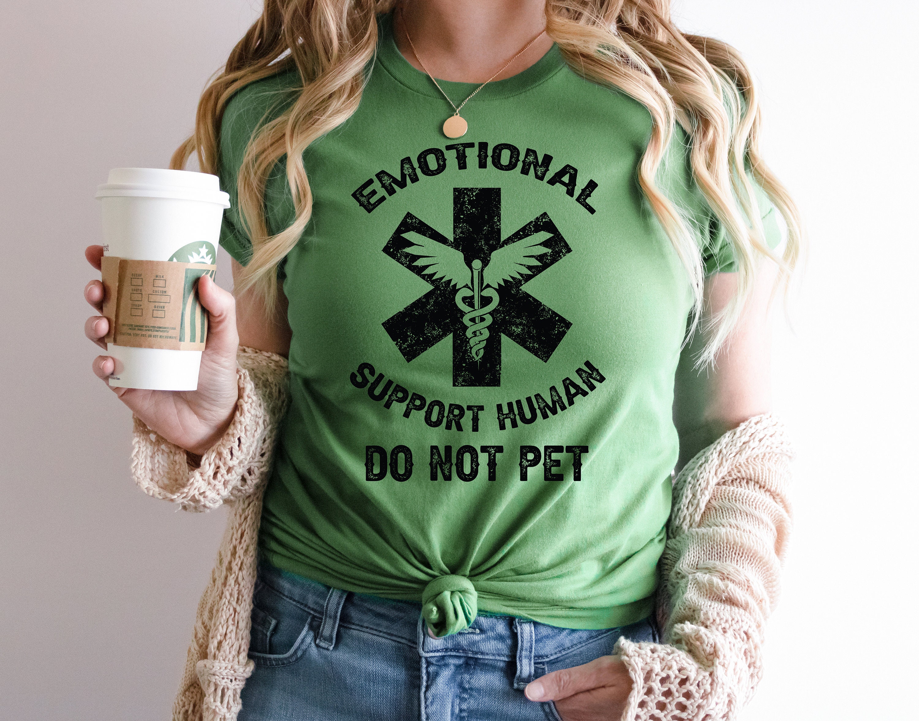 Emotional Support Human Do Not Pet Shirt, Sarcastic Shirt, Funny Dog ...