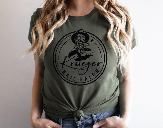 Krueger Nail Salon, Halloween Shirt, Horror Movie Gift, Horror Movie Shirt, Horror Fan Gift, Horror Movie Fan, Halloween Horror Shirt