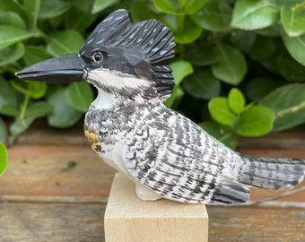 Sculpture en bois faite à la main Sculpture d’oiseau Sculpture d’oiseau sculpté à la main Figurine d’oiseau, Cadeau de Noël, Statue en bois, Cadeau d’oiseaux, Décoration intérieure