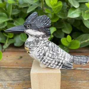 Handmade Wooden Carving Bird Sculpture Hand Carved Wood Bird Figurine,Christmas Gift,Wood Statue,Birds Gift,Home Decor