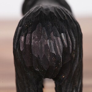 Hand Carved Wooden Black Bear Figurine - 7.5 Inch Tall North American Bear Statue For Home Decor, Shelf & Mantel | Unique Wildlife Collectible Gift
