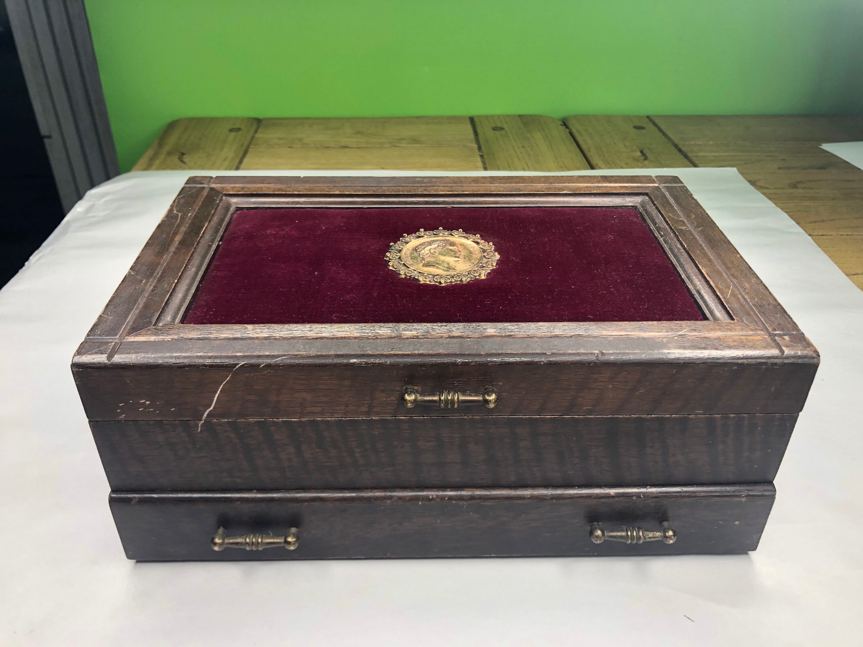 ヴィンテージ ヘネシー ナポレオン ボックス (宝石函) 希少品 Vintage Wooden Jewelry Box Made in Japan With Napoleon Empire and