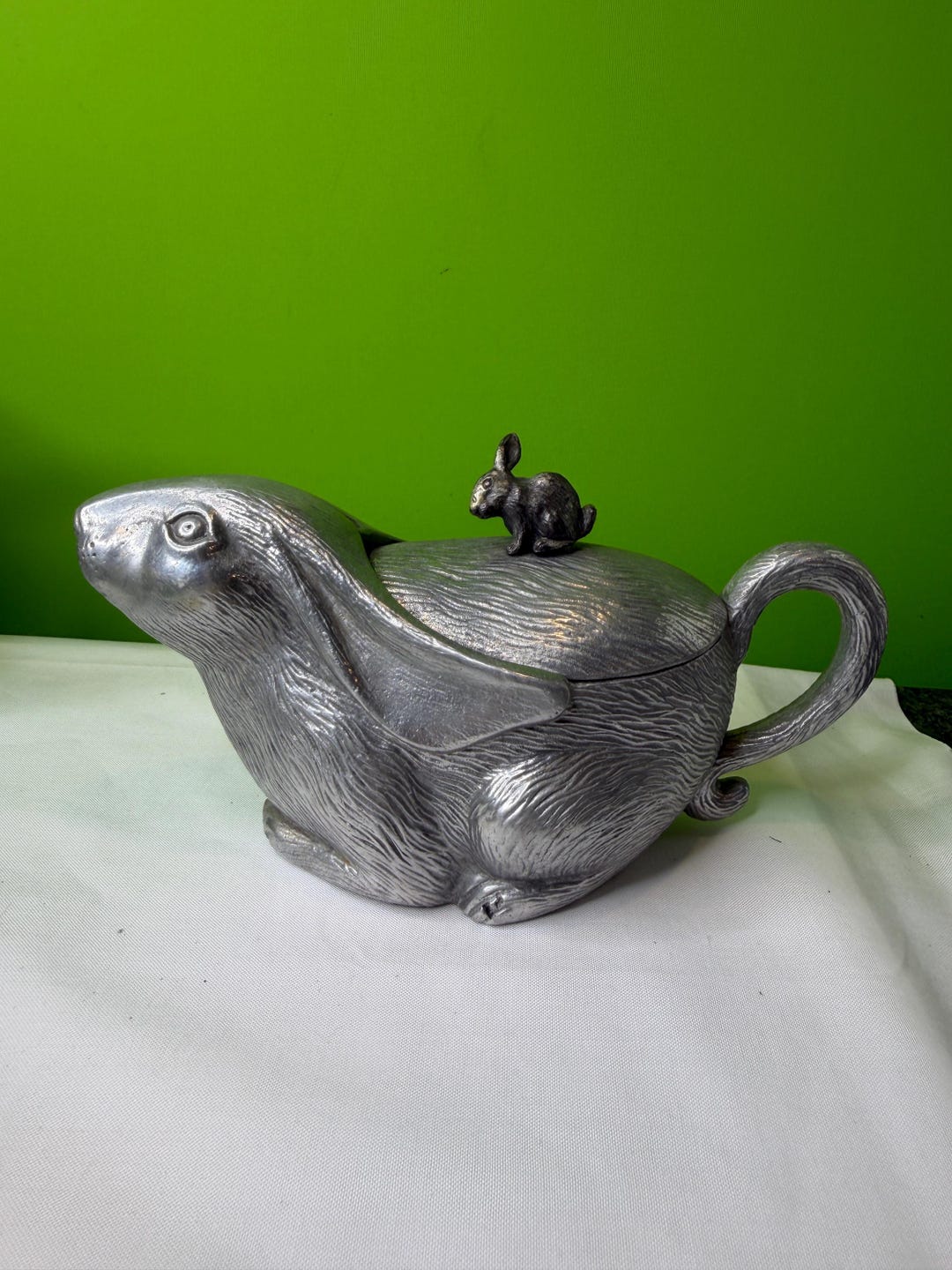 Vintage Arthur Court Easter Bunny Rabbit Possibly Pewter Metalware ...