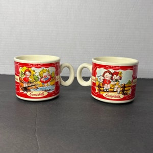 Vintage Set of 2 1998 Campbell’s Soup Kids Mug Soup Cup