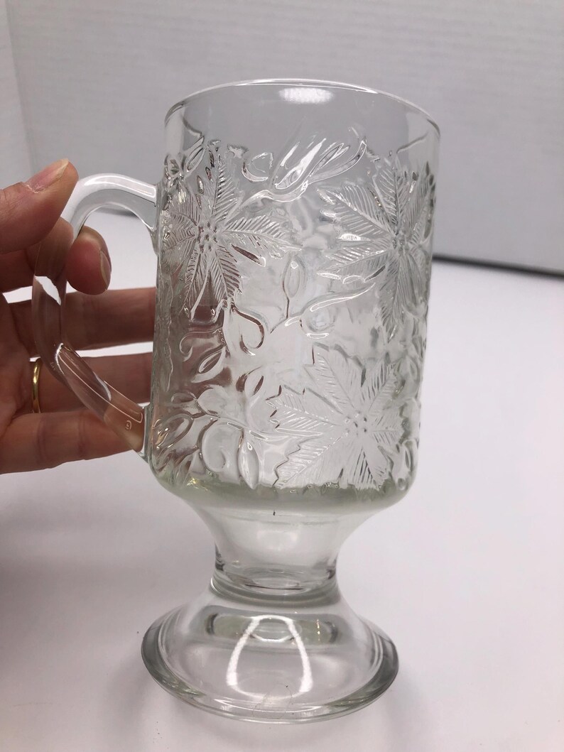 Vintage Princess House Fantasia Footed Hot Chocolate Mug 5.75 Tall Set