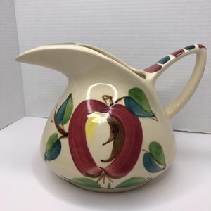 vintage apple pitcher purinton slipware