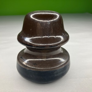 Vintage Ceramic Insulator unique brown