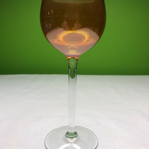 Vintage Tangerine Glas Stielware Wein Champagner Glas mit langem Stiel