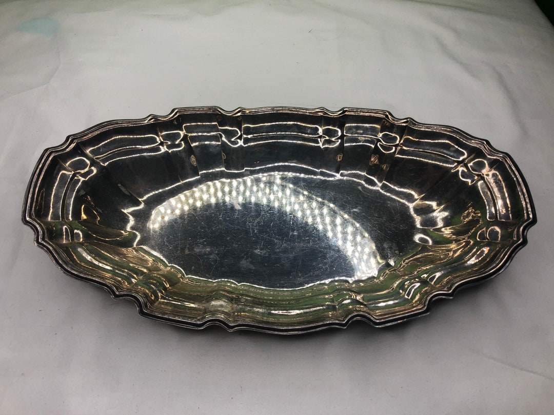 Vintage Jowle Silver Serving Dish Plate 4007 With Beautiful Design