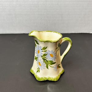 Vintage Ceramic Cash Family Handpainted Pottery Floral Small Pitcher