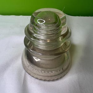 Vintage Hemingray 42 dicker Klarglas Isolator