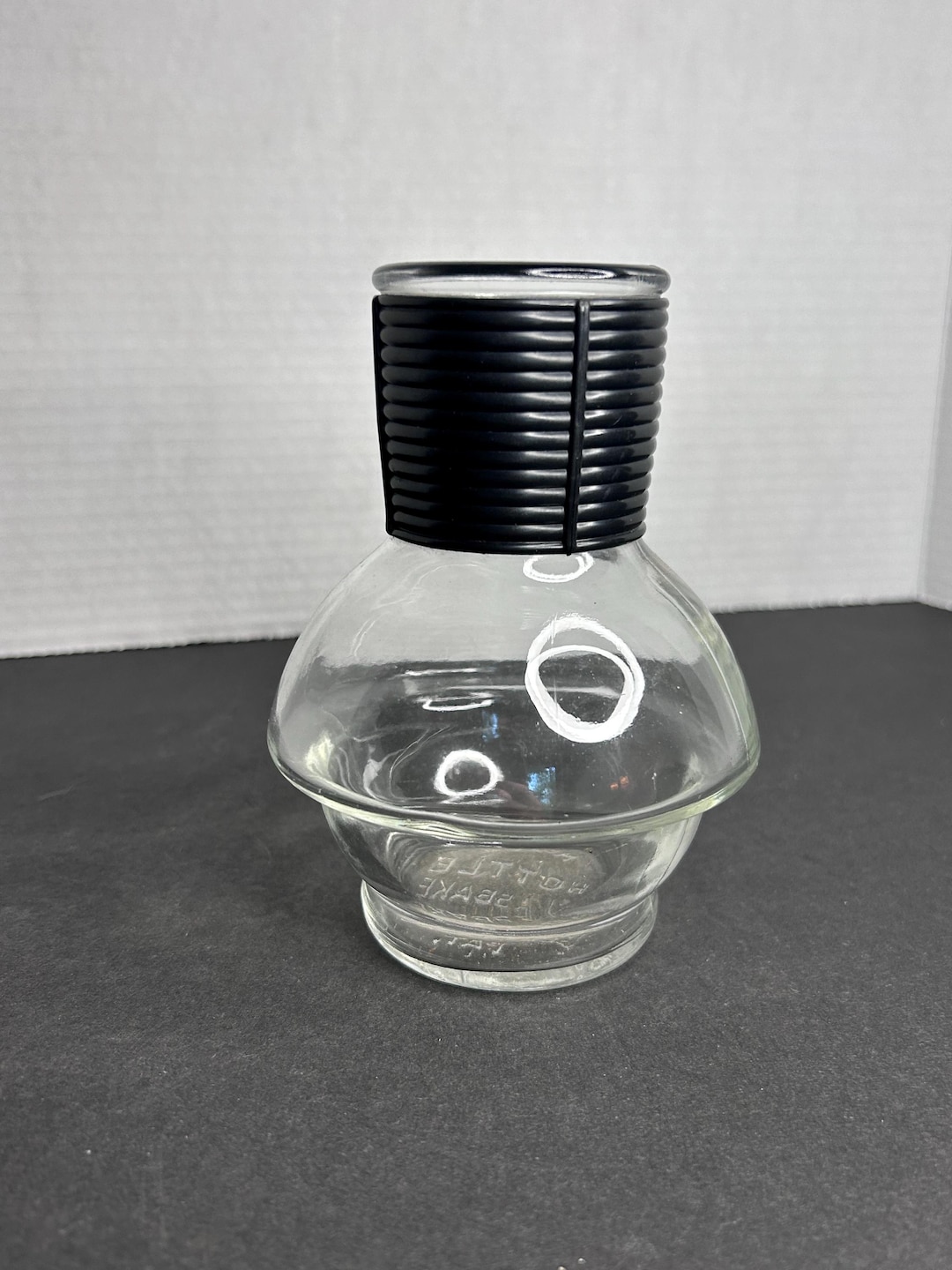 Vintage Mckee Hottle Glasbake Rubber Neck Clear Coffee Pot Carafe
